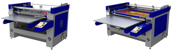 Полуавтоматическое плоскопечатное оборудование с выкатным столом
